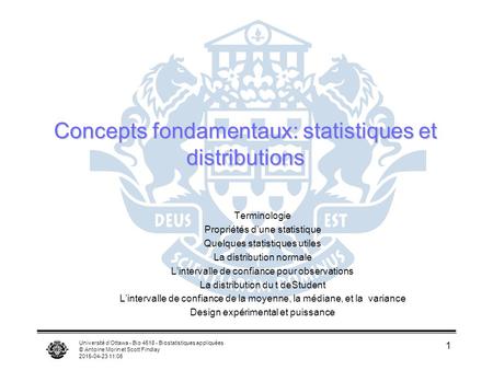 Concepts fondamentaux: statistiques et distributions