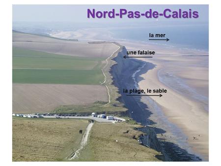 Nord-Pas-de-Calais la mer une falaise la plage, le sable.