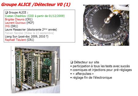 Groupe ALICE /Détecteur V0 (1)