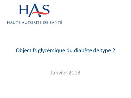 Objectifs glycémique du diabète de type 2