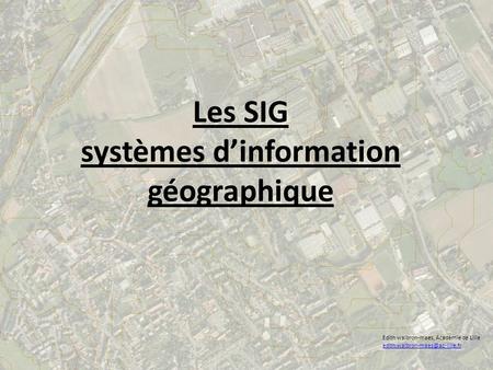 systèmes d’information géographique