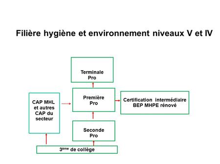 Filière hygiène et environnement niveaux V et IV