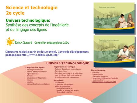 Science et technologie 2e cycle
