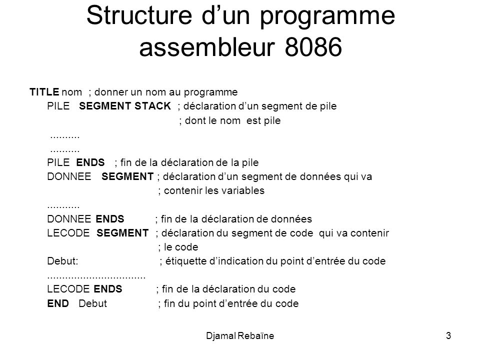 Programmation