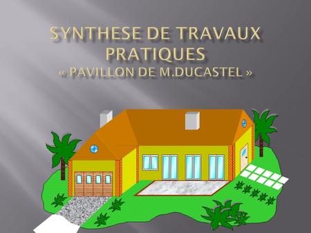 SYNTHESE DE TRAVAUX PRATIQUES « PAVILLON DE M.DUCASTEL »