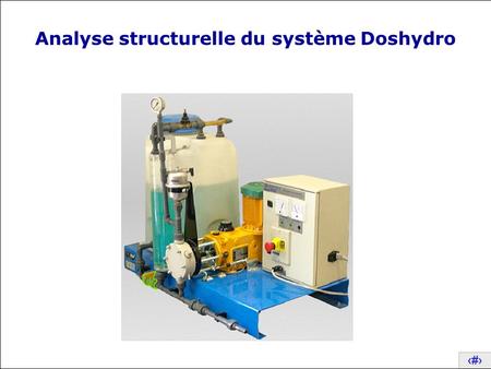 Analyse structurelle du système Doshydro