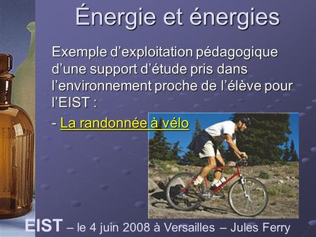 Énergie et énergies EIST – le 4 juin 2008 à Versailles – Jules Ferry
