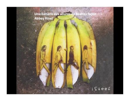 Une banane aux allures de Beatles façon Abbey Road