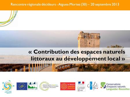 « Contribution des espaces naturels littoraux au développement local »