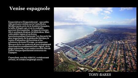Venise espagnole TONY-BARES
