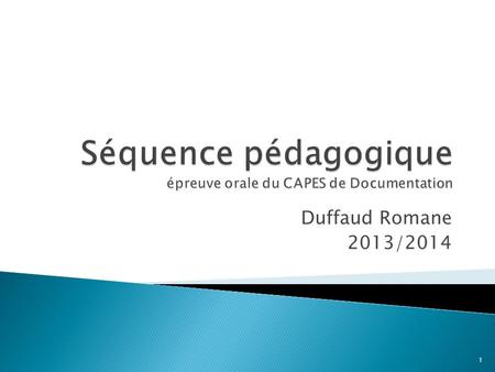 Séquence pédagogique épreuve orale du CAPES de Documentation