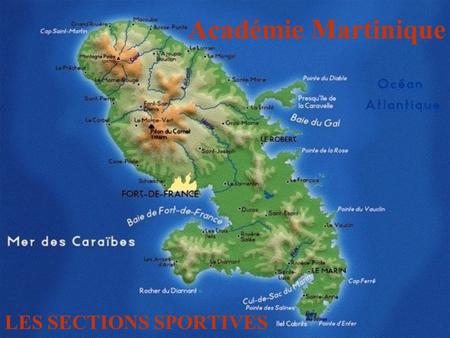 Académie Martinique LES SECTIONS SPORTIVES.