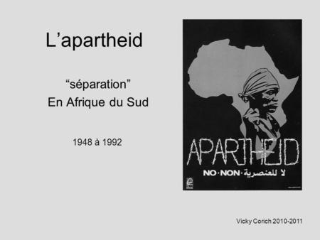 “séparation” En Afrique du Sud