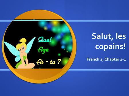 Salut, les copains! French 1, Chapter 1-1.