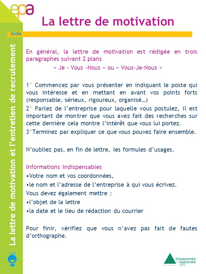 exemple lettre de motivation vous je nous