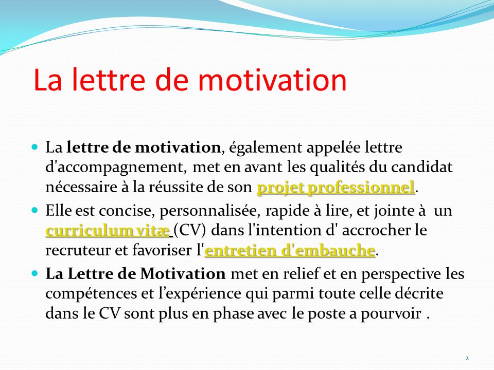 exemple lettre de motivation uniformation