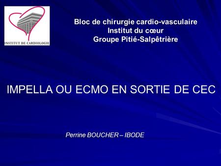 Bloc de chirurgie cardio-vasculaire Groupe Pitié-Salpêtrière