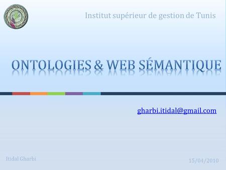 Ontologies & Web sémantique