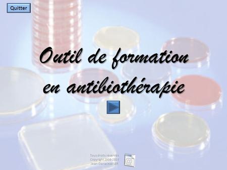 Outil de formation en antibiothérapie