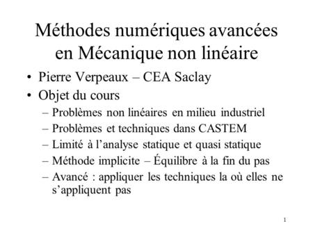 rencontre du non linéaire 2012