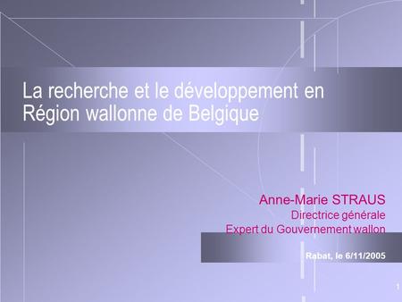 La recherche et le développement en Région wallonne de Belgique