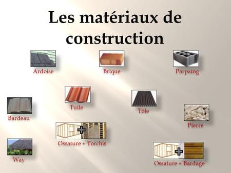 Les matériaux de construction