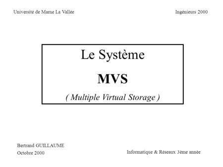 ( Multiple Virtual Storage )