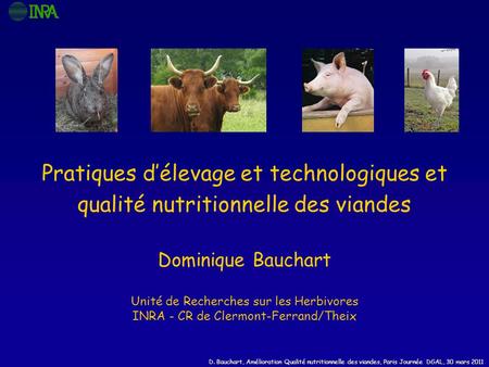 Pratiques d’élevage et technologiques et