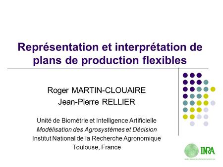 Représentation et interprétation de plans de production flexibles