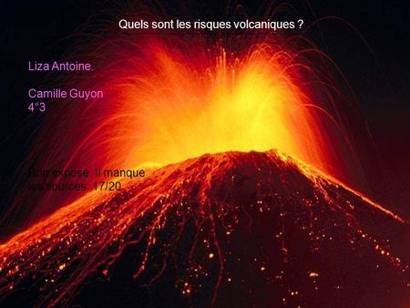 Quels sont les risques volcaniques ?