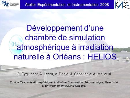 Atelier Expérimentation et Instrumentation 2008