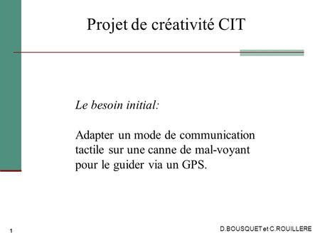 Projet de créativité CIT