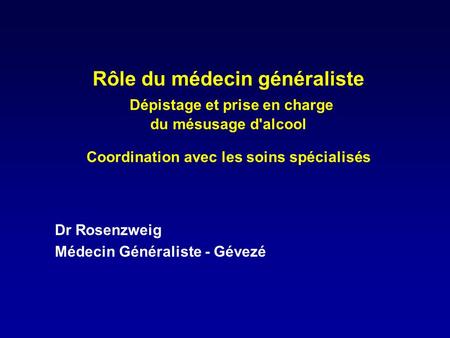 Dr Rosenzweig Médecin Généraliste - Gévezé