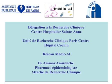 Délégation à la Recherche Clinique Centre Hospitalier Sainte-Anne