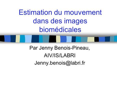 Estimation du mouvement dans des images biomédicales