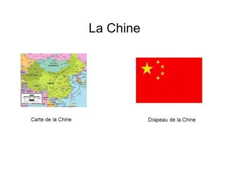 La Chine Carte de la Chine Drapeau de la Chine.