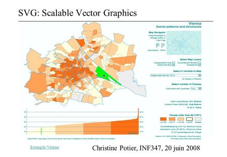 SVG: Scalable Vector Graphics Exemple: Vienne Christine Potier, INF347, 20 juin 2008.