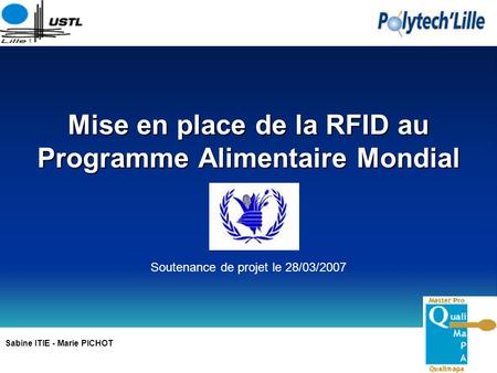 Mise en place de la RFID au Programme Alimentaire Mondial