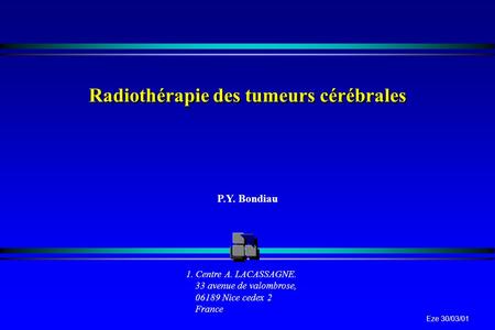 Radiothérapie des tumeurs cérébrales