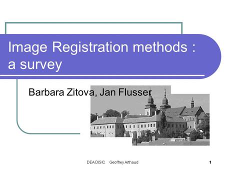 Image Registration methods : a survey
