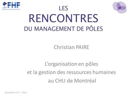 rencontres du non lineaire paris