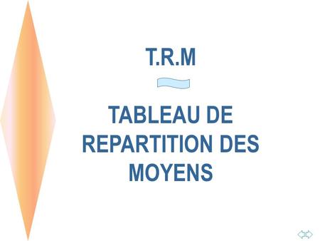 TABLEAU DE REPARTITION DES MOYENS