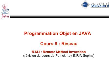 Programmation Objet en JAVA Cours 9 : Réseau R. M