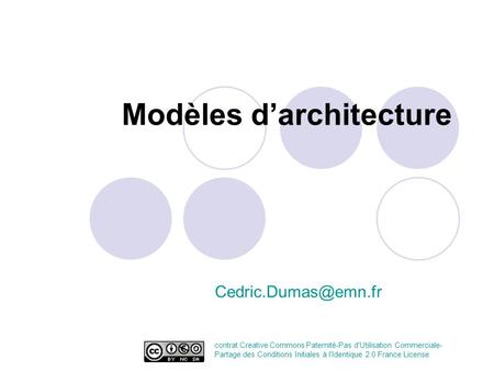Modèles d’architecture
