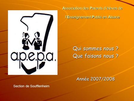 Association des Parents d’élèves de l’Enseignement Public en Alsace
