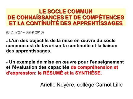 Arielle Noyère, collège Carnot Lille