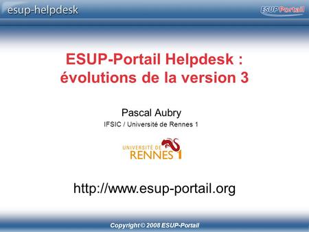ESUP-Portail Helpdesk : évolutions de la version 3