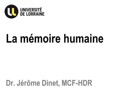 Dr. Jérôme Dinet, MCF-HDR
