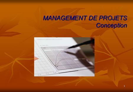 Management de projets - Conception