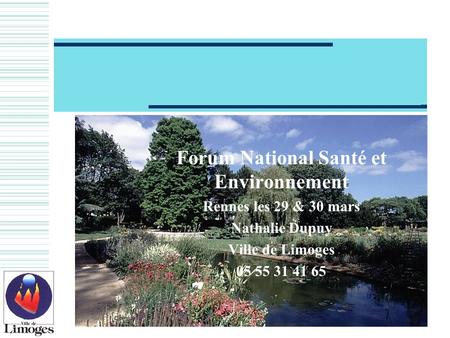 Forum National Santé et Environnement